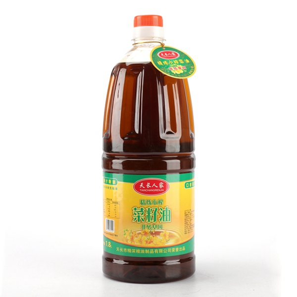天长人家精炼小榨菜籽油1.8L